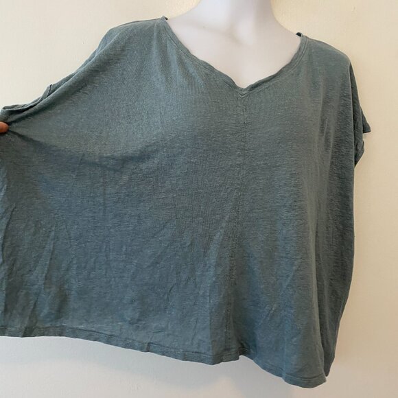 Eileen Fisher Organic Linen Tank Top Blue Womens Large Boxy - Picture 3 of 6